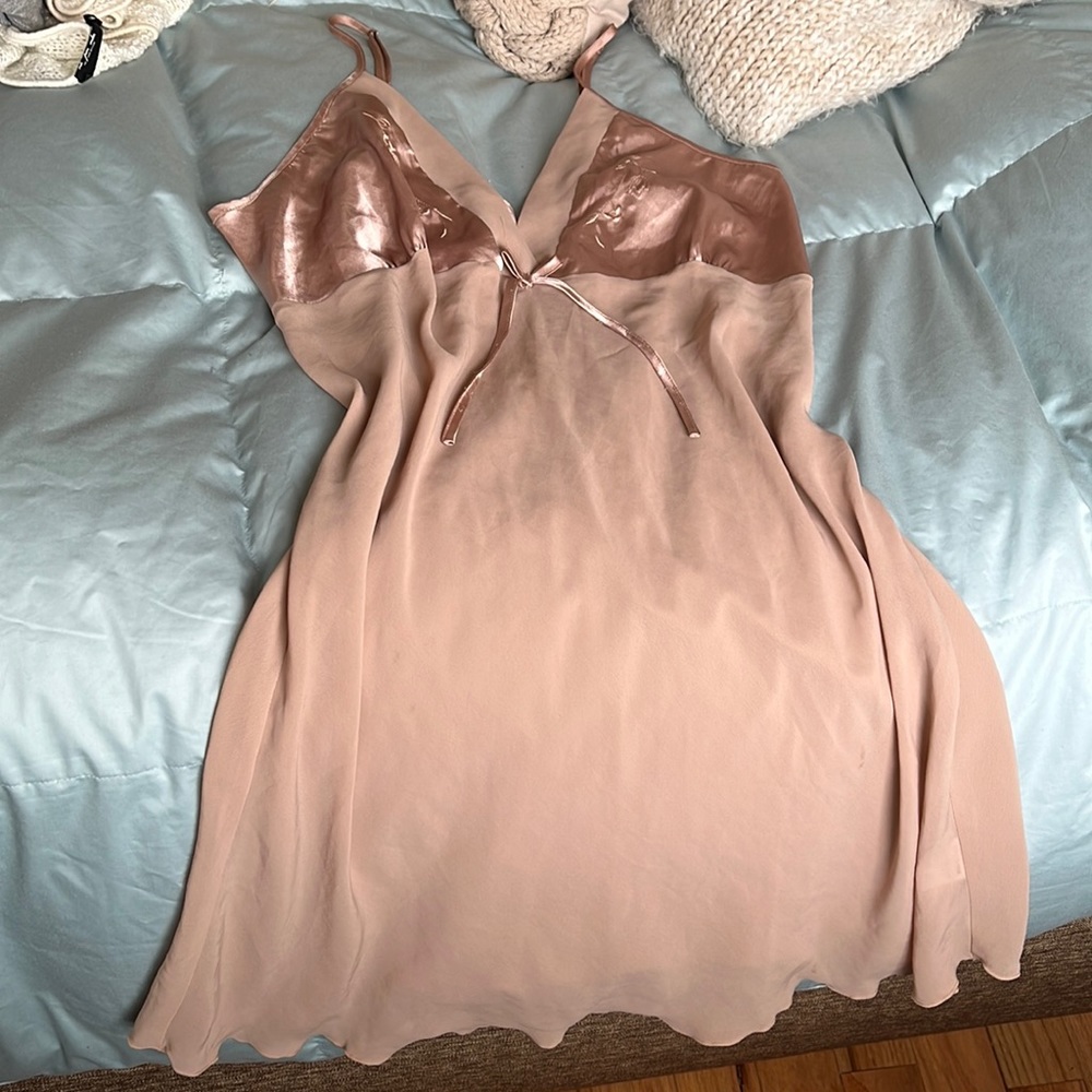 Vintage slip dress with silk detailing